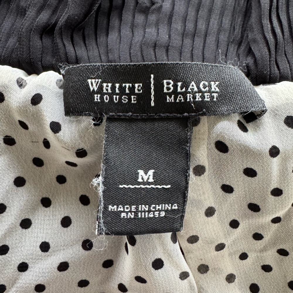 White House Black Market blazer ruffles medium business office Retro cardigan - Picture 14 of 14